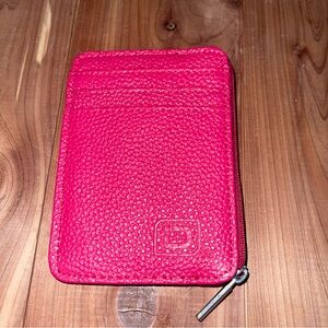 Bright Pink Leather Card Holder‎